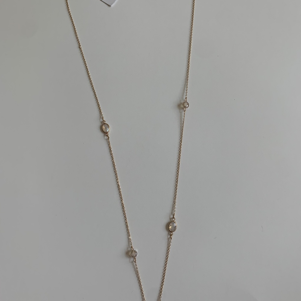 NWT Loft Outlet Gold Floral Statement Necklace - Picture 4 of 6